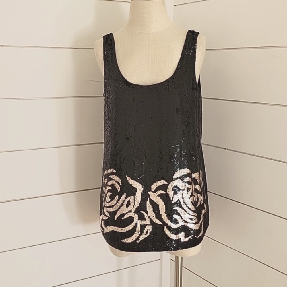 PINK TARTAN small sequined top